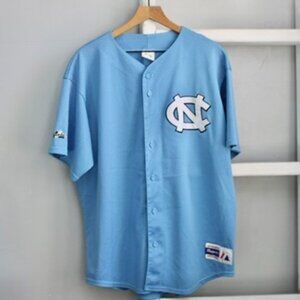 North Carolina VTG Mesh Tar Heels Baseball College-NCAA Majestic Jersey Size XL